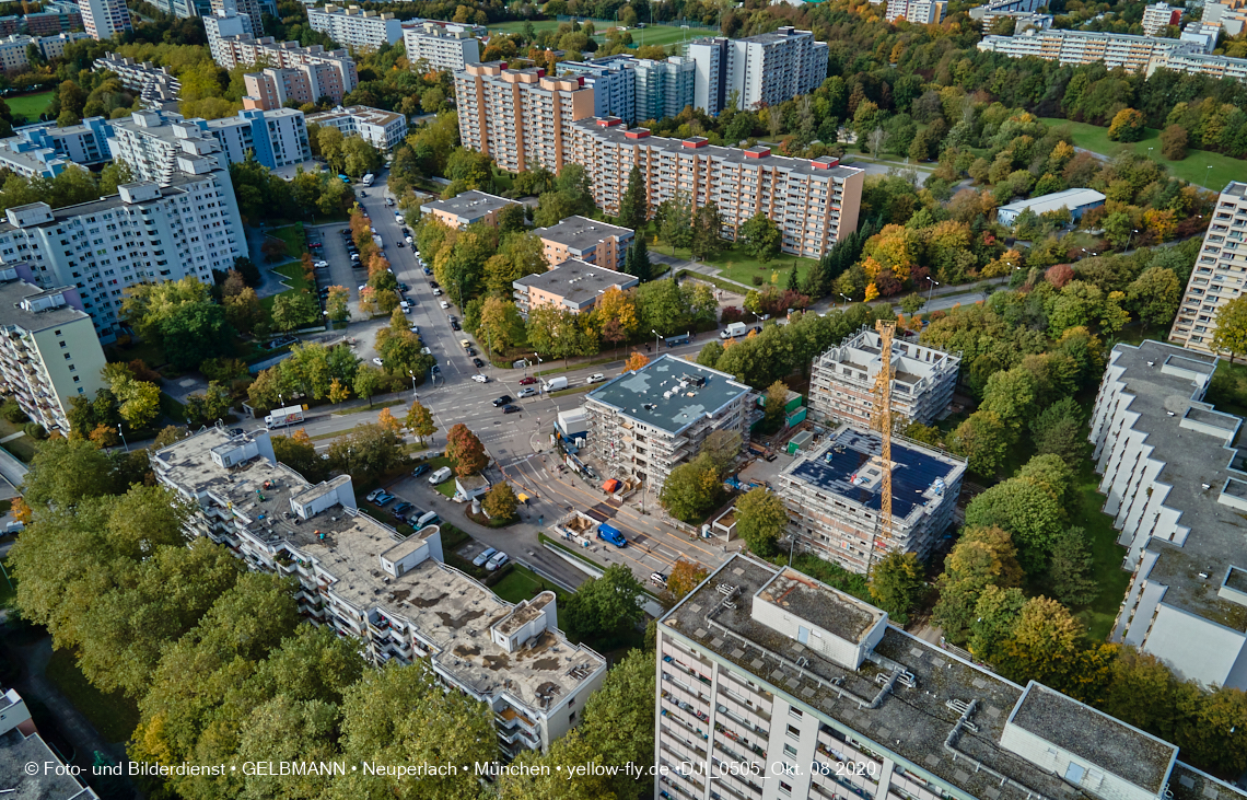 08.10.2020 - Aufstockungsbaustelle Oskar-Maria-Graf-Ring in Neuperlach